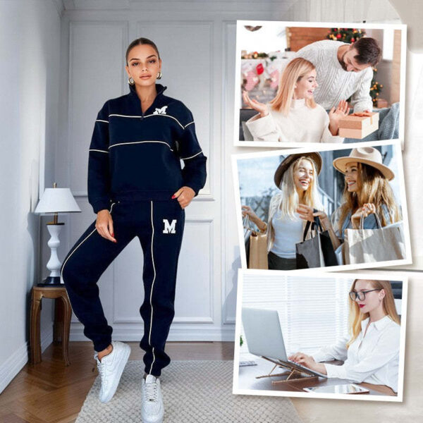 Women's 2-Piece Lounge Set – Fashion Hoodless Pullover & Baggy Pocketed Sweatpants - Image 2