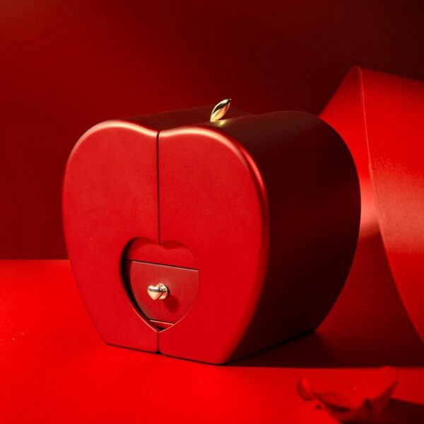 Red Apple Jewelry Box – Eternal Rose Gift for Her - Image 5