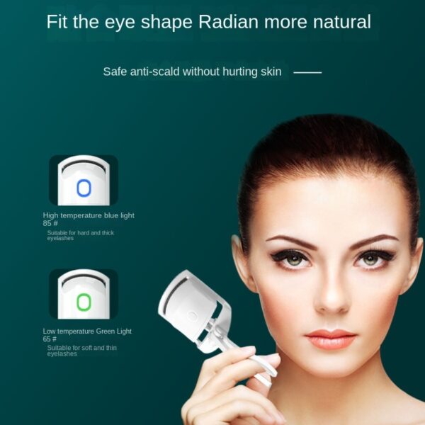Rechargeable Electric Heated Eyelash Curler – Portable Thermal Lash Comb - Image 3