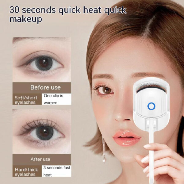 Rechargeable Electric Heated Eyelash Curler – Portable Thermal Lash Comb - Image 5