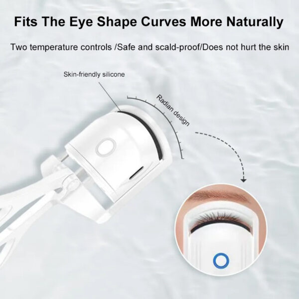 Rechargeable Electric Heated Eyelash Curler – Portable Thermal Lash Comb - Image 6