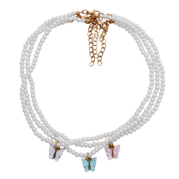 Elegant White Pearl Choker – Butterfly Wedding Necklace - Image 9