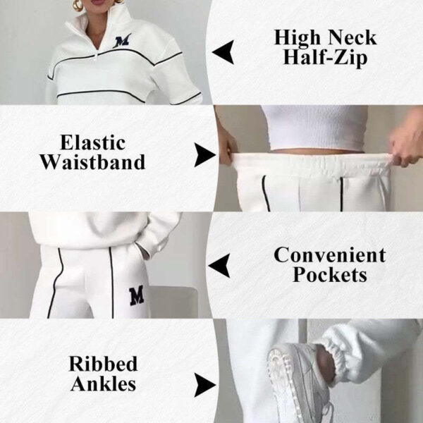 Women's 2-Piece Lounge Set – Fashion Hoodless Pullover & Baggy Pocketed Sweatpants - Image 5