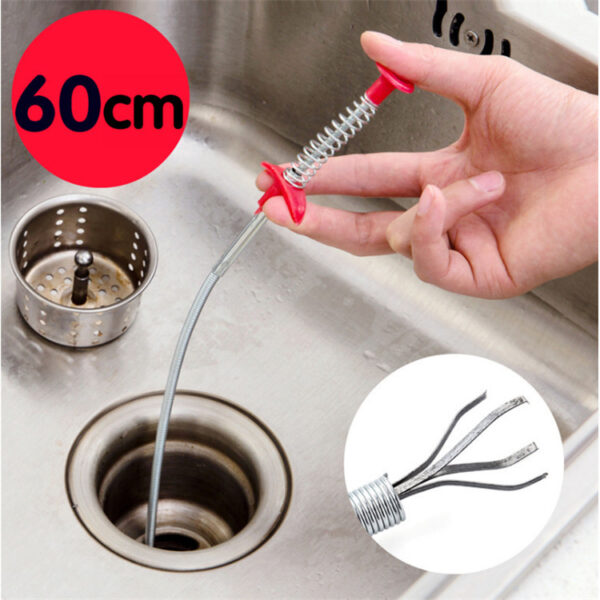 60CM Drain Snake – Pipe Dredger & Hair Clog Remover