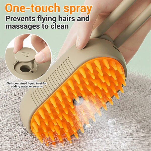 3-in-1 Electric Steam Pet Grooming Brush – Cat & Dog Comb - Image 5