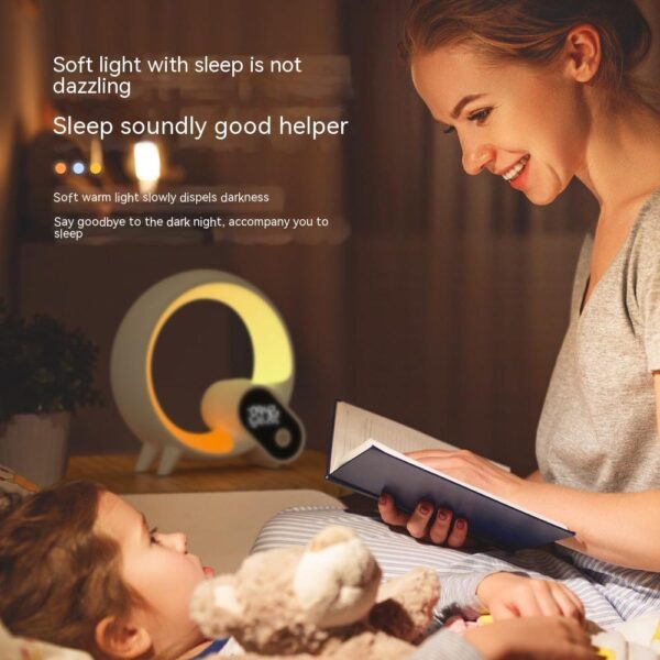 Creative Q Light Analog Sunrise Digital Display Alarm Clock Bluetooth Audio - Image 2