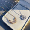 Retro Magnetic Heart & Clover Pendant – Openable Choker Necklace