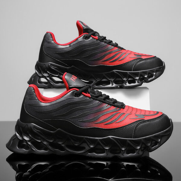 Men's Lace-Up Vulcanized Sneakers – Thick-Soled Running & Casual Shoes - Image 9