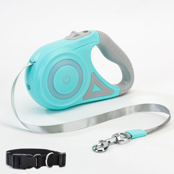 Automatic Retractable Dog Leash & Spotlight Collar – Pet Traction Rope for Small/Medium Dogs - Image 5