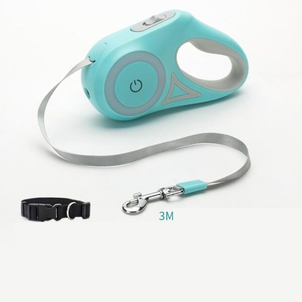 Automatic Retractable Dog Leash & Spotlight Collar – Pet Traction Rope for Small/Medium Dogs - Image 4
