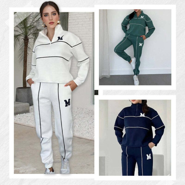 Women's 2-Piece Lounge Set – Fashion Hoodless Pullover & Baggy Pocketed Sweatpants - Image 3