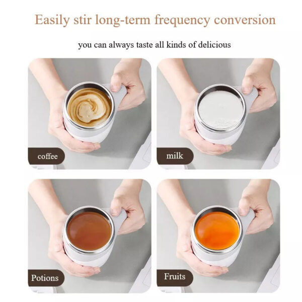 Rechargeable Auto Stirring Cup – Electric Magnetic Mixer for Coffee & Milkshakes - Image 5