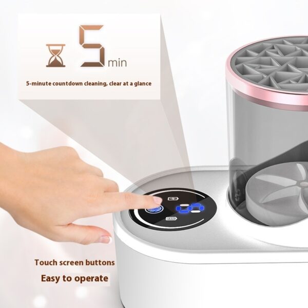 Rechargeable Electric Makeup Brush Cleaner – Automatic Cleaning Stand - Image 5