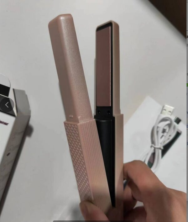Mini Cordless USB Hair Straightener – Ceramic 3-Level Portable Flat Iron - Image 3