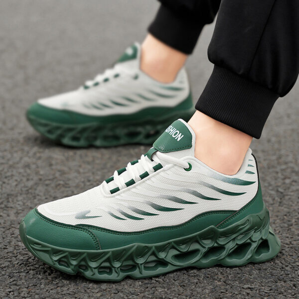 Men's Lace-Up Vulcanized Sneakers – Thick-Soled Running & Casual Shoes - Image 6