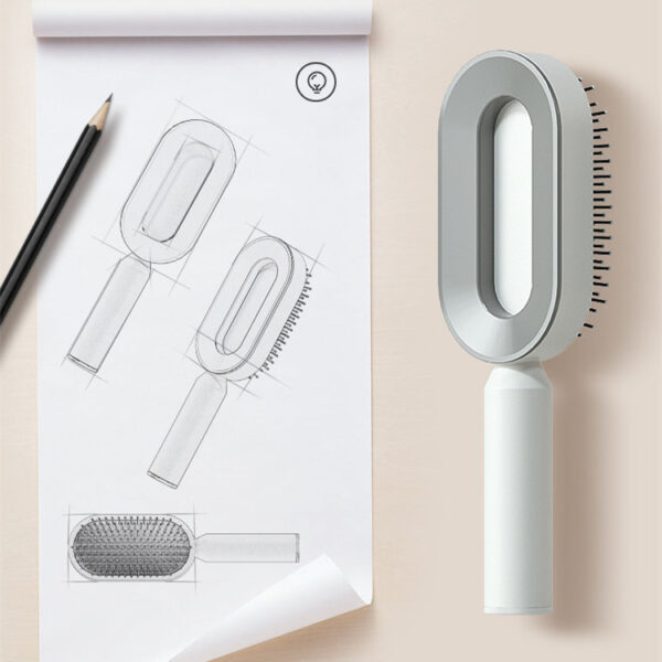 Self-Cleaning Hair Brush – One-Key Anti-Static Scalp Massager for Hair Loss - Image 6