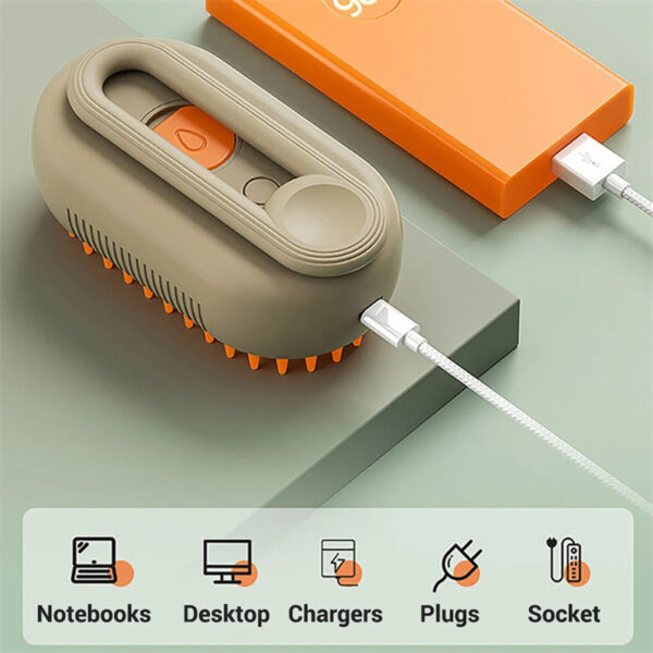 3-in-1 Electric Steam Pet Grooming Brush – Cat & Dog Comb - Image 6