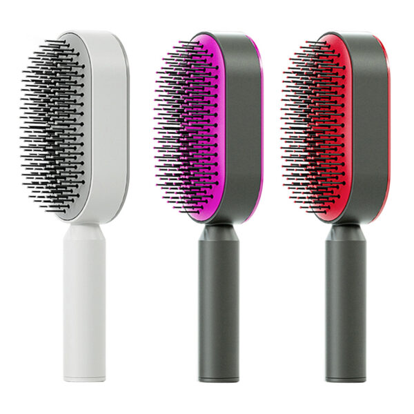 Self-Cleaning Hair Brush – One-Key Anti-Static Scalp Massager for Hair Loss - Image 3