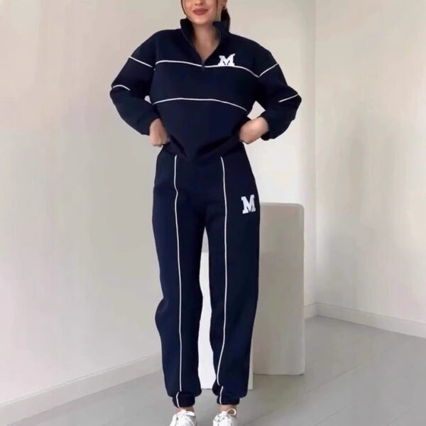 Women's 2-Piece Lounge Set – Fashion Hoodless Pullover & Baggy Pocketed Sweatpants - Image 9