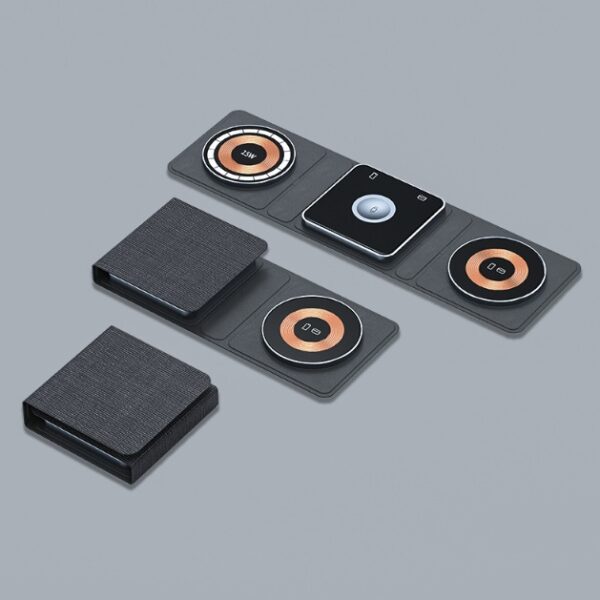3-in-1 Magnetic Folding Wireless Charger – Transparent Fast Charging for iPhone, iWatch & AirPods - Image 3