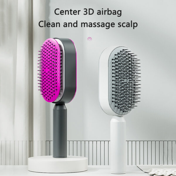Self-Cleaning Hair Brush – One-Key Anti-Static Scalp Massager for Hair Loss - Image 4
