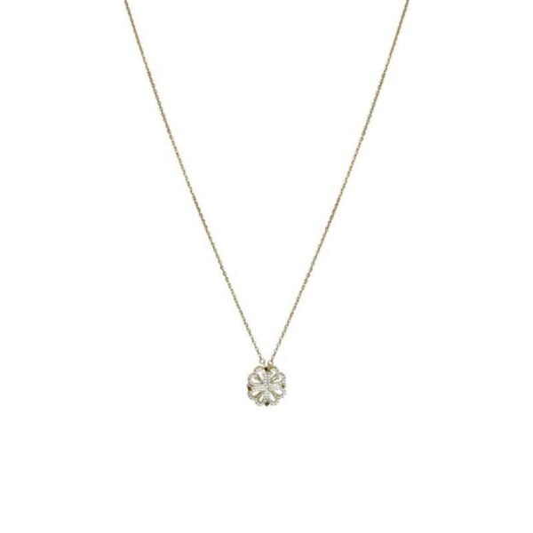 Retro Magnetic Heart & Clover Pendant – Openable Choker Necklace - Image 5