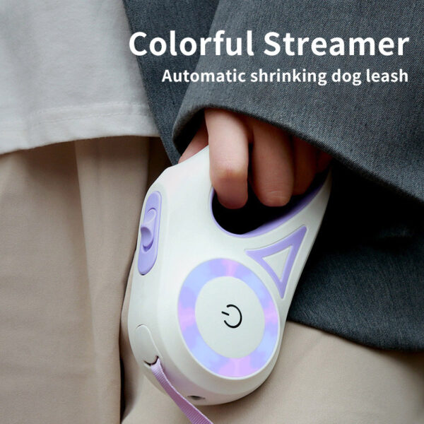 Automatic Retractable Dog Leash & Spotlight Collar – Pet Traction Rope for Small/Medium Dogs - Image 2