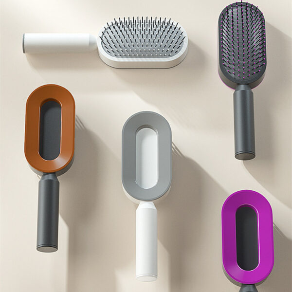 Self-Cleaning Hair Brush – One-Key Anti-Static Scalp Massager for Hair Loss - Image 2