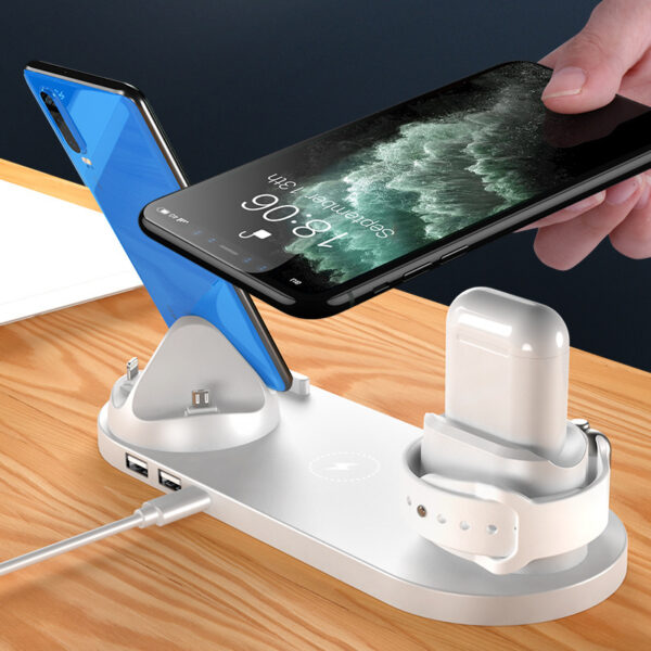 6-in-1 Wireless Charging Dock – Fast Fast-Charge for iPhone, Phone & Watch - Image 4