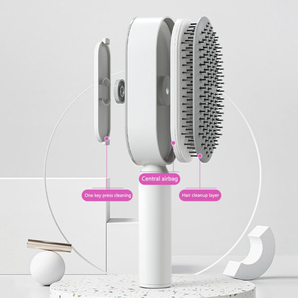 Self-Cleaning Hair Brush – One-Key Anti-Static Scalp Massager for Hair Loss - Image 5