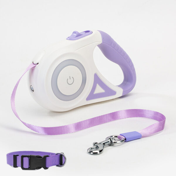 Automatic Retractable Dog Leash & Spotlight Collar – Pet Traction Rope for Small/Medium Dogs - Image 6