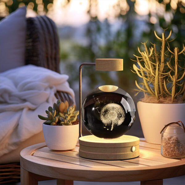 Cosmic Dinosaur Crystal Ball USB Night Lamp – Warm Bedside Light - Image 9