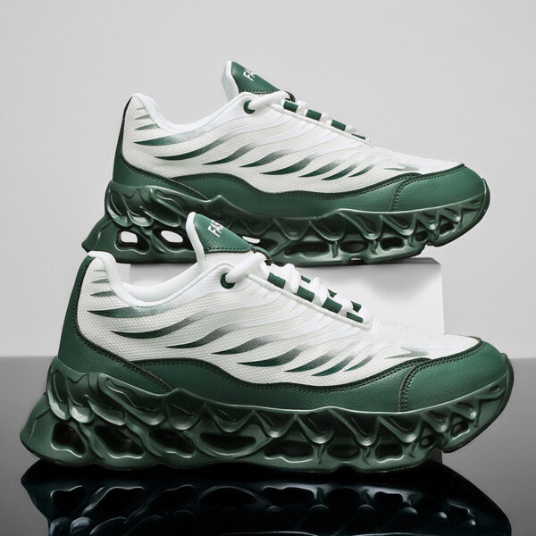 Men's Lace-Up Vulcanized Sneakers – Thick-Soled Running & Casual Shoes - Image 7