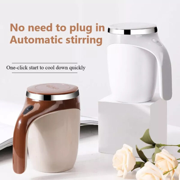 Rechargeable Auto Stirring Cup – Electric Magnetic Mixer for Coffee & Milkshakes - Image 2
