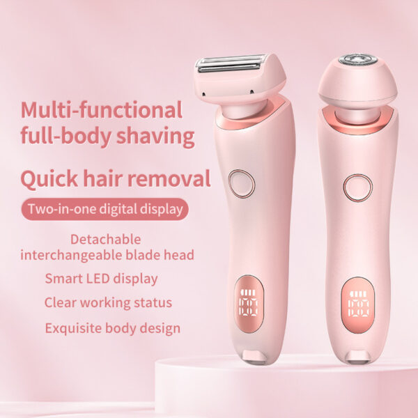 2-in-1 USB Rechargeable Hair Removal Epilator – Women's All-in-One Shaver - Image 3