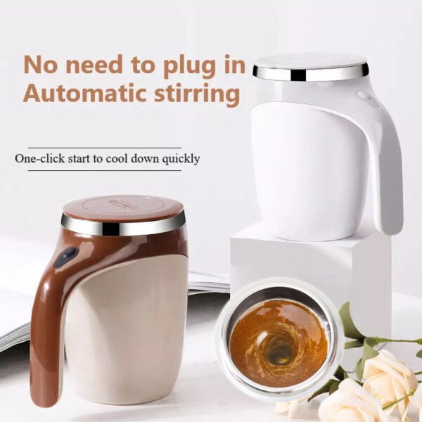 Rechargeable Auto Stirring Cup – Electric Magnetic Mixer for Coffee & Milkshakes