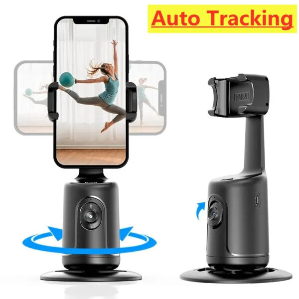 360° Auto Face Tracking Gimbal – AI Smart Phone Holder & Vlog Stabilizer