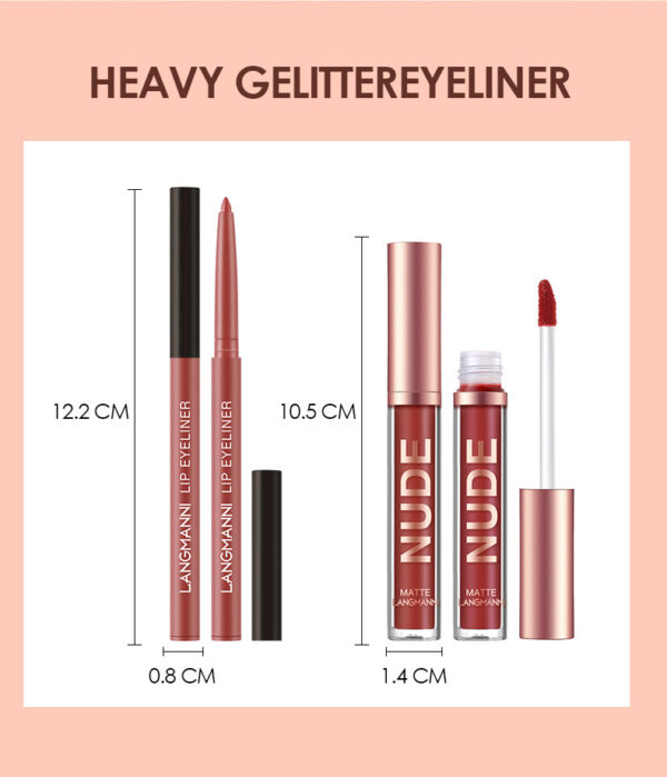 12-Piece Lip Makeup Set – Waterproof Matte Lipsticks & Lip Liner Pens - Image 4