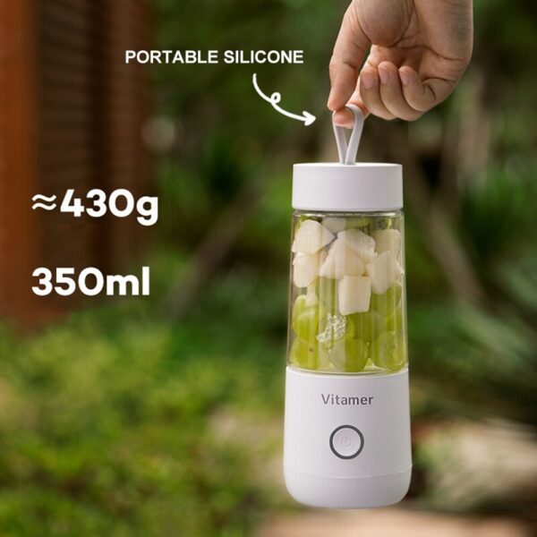 350ml Portable Blender – USB Rechargeable Electric Juicer, Mixer & Smoothie Maker - Image 4