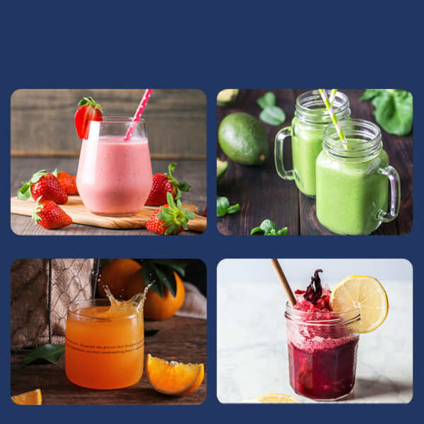 6-Blade Portable Blender – Mini Juicer Cup, USB Smoothie Mixer & Ice Crusher - Image 4