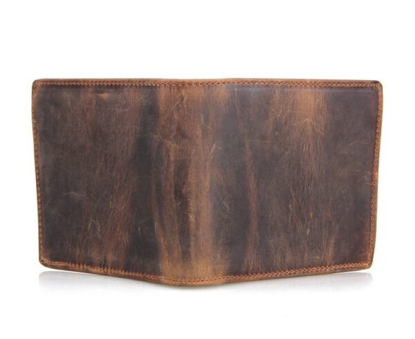 Men Wallets Luxury Horse Leather Wallet Leather Short Wallet Men'S Leather Wallet - Image 2