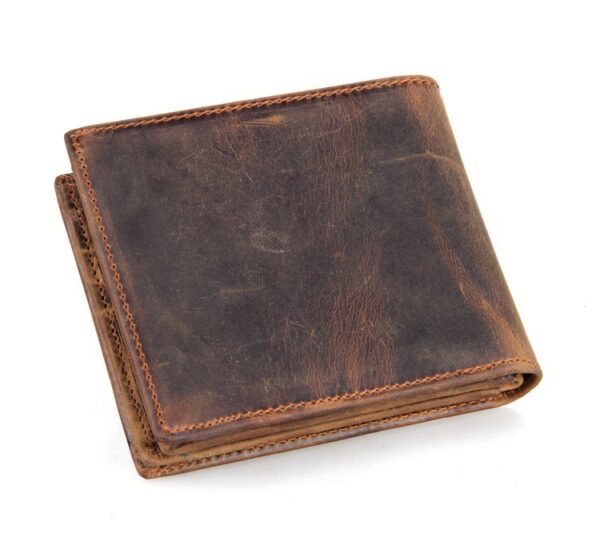 Men Wallets Luxury Horse Leather Wallet Leather Short Wallet Men'S Leather Wallet - Image 5