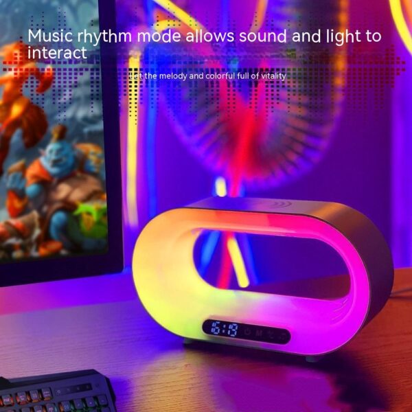 3-in-1 Smart LED Desk Lamp – APP-Controlled RGB Night Light, Wireless Charger & Alarm Clock - Image 4