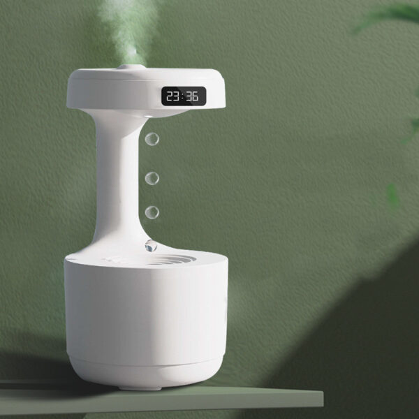 Bedroom Anti-Gravity Humidifier – Clock, Quiet Water Drop Aroma Diffuser & Large Capacity - Image 8