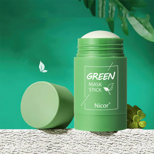 Green Tea Clay Mask Stick – Cleansing, Oil Control, Anti-Acne & Whitening Seaweed Treatment - Image 6