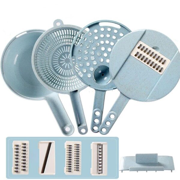 8-in-1 Mandoline Slicer – Vegetable Cutter, Peeler, Grater & Strainer - Image 6