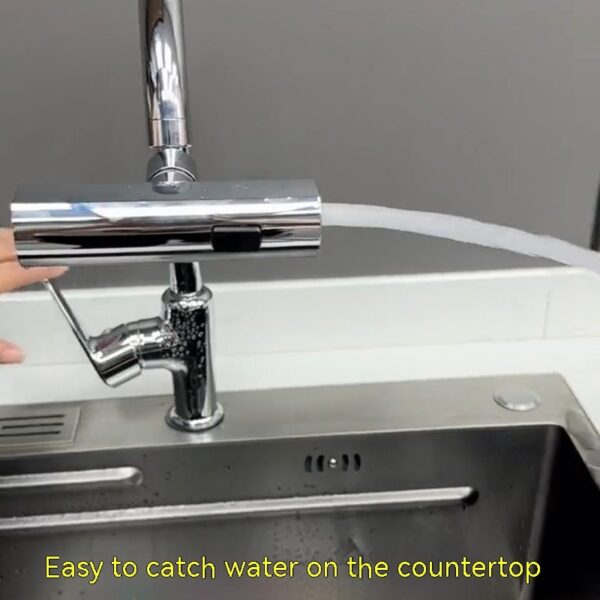 Waterfall Kitchen Faucet Nozzle – Universal Rotating, Splash-Proof & Multifunctional Extension - Image 7