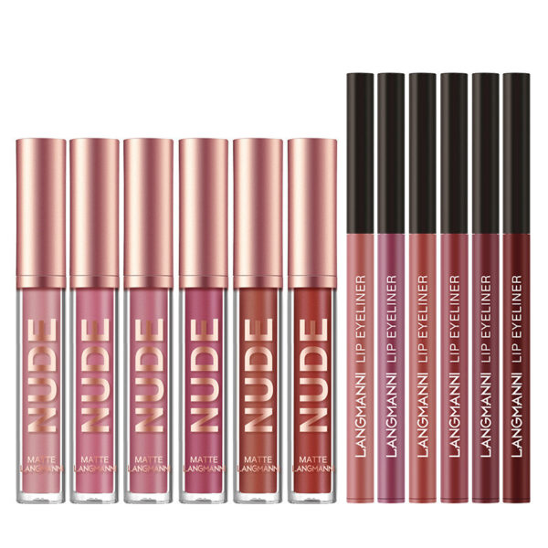 12-Piece Lip Makeup Set – Waterproof Matte Lipsticks & Lip Liner Pens - Image 2
