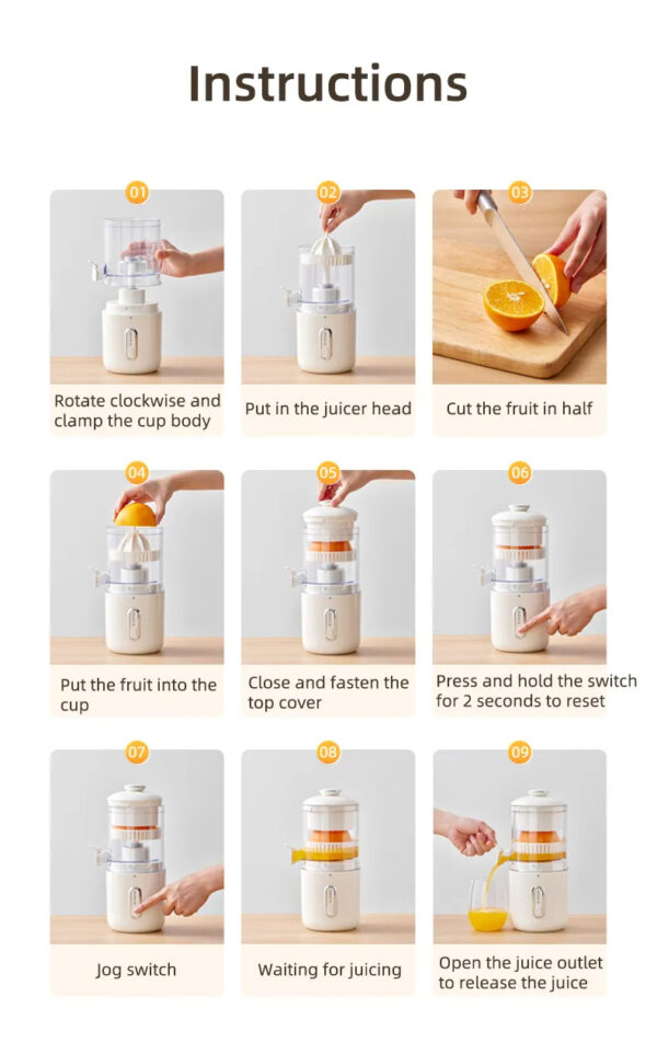 Multifunctional Wireless Electric Juicer – Portable USB Mini Fruit Squeezer & Blender - Image 4