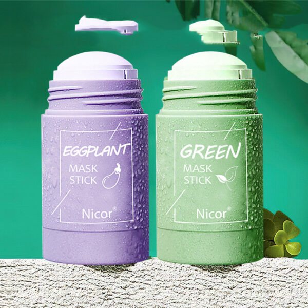 Green Tea Clay Mask Stick – Cleansing, Oil Control, Anti-Acne & Whitening Seaweed Treatment - Image 2